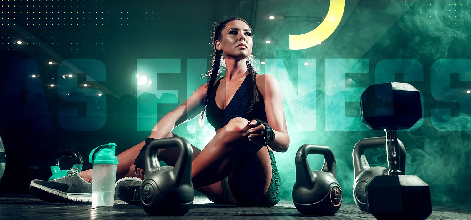 Girl Sitting in GYM – A.S Fitness